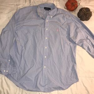 Ralph Lauren Classic Fit Button Down Blue/White
